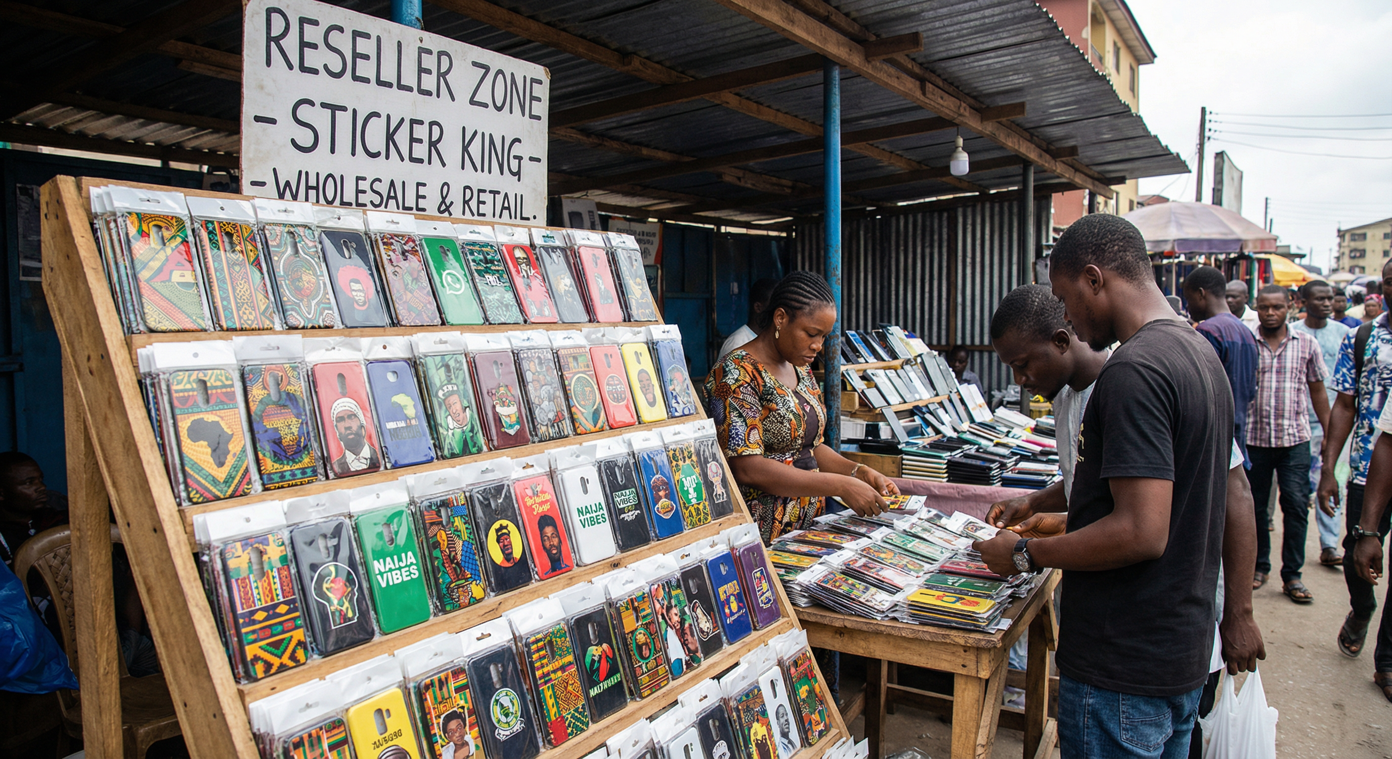 Reseller display at phone shop